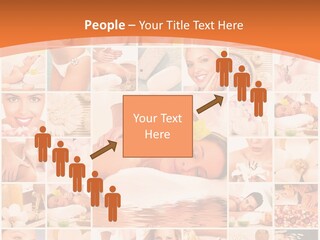 A Collage Of Photos With A Woman's Face In The Center PowerPoint Template