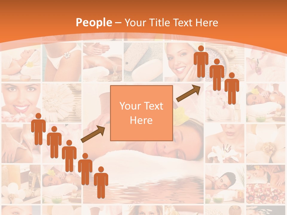 A Collage Of Photos With A Woman's Face In The Center PowerPoint Template