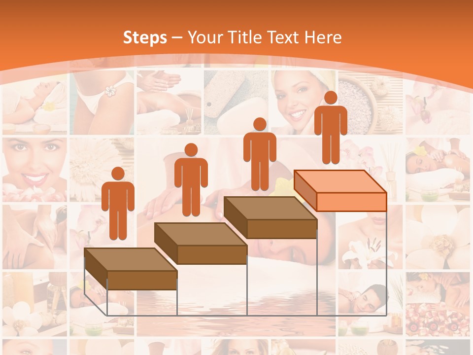 A Collage Of Photos With A Woman's Face In The Center PowerPoint Template