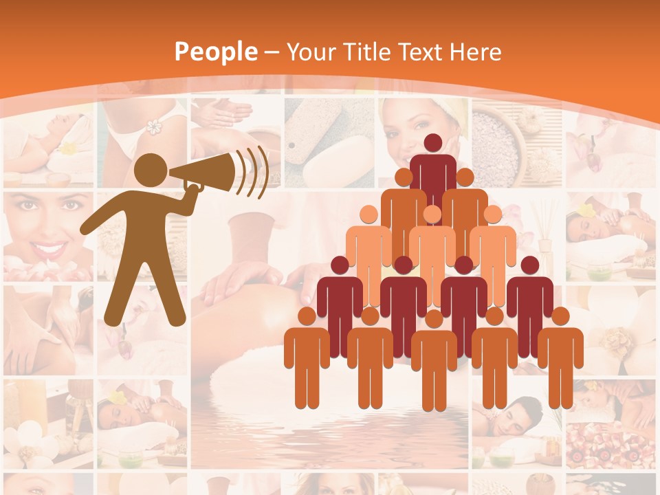 A Collage Of Photos With A Woman's Face In The Center PowerPoint Template