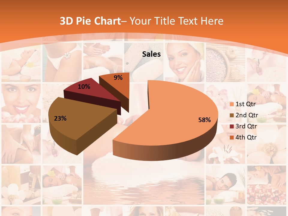 A Collage Of Photos With A Woman's Face In The Center PowerPoint Template
