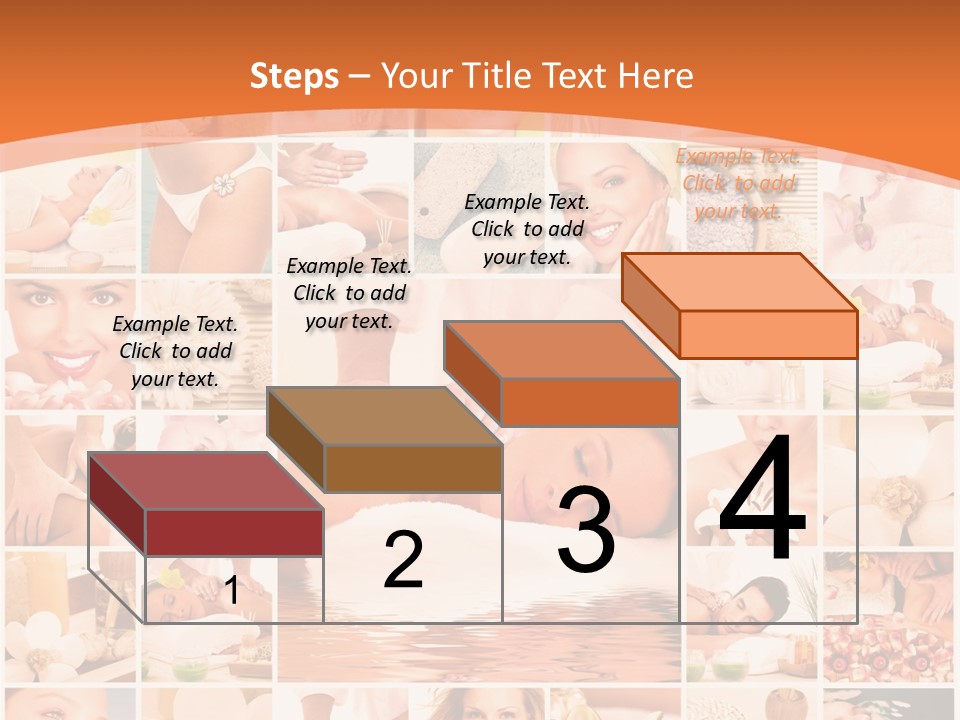 A Collage Of Photos With A Woman's Face In The Center PowerPoint Template