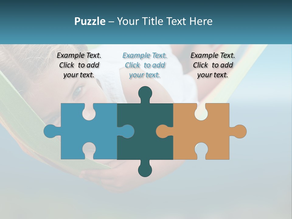 A Little Girl Laying In A Hammock On The Beach PowerPoint Template