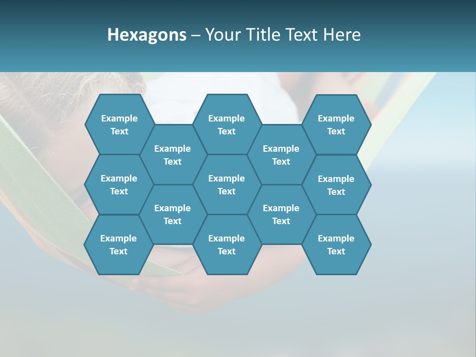 A Little Girl Laying In A Hammock On The Beach PowerPoint Template