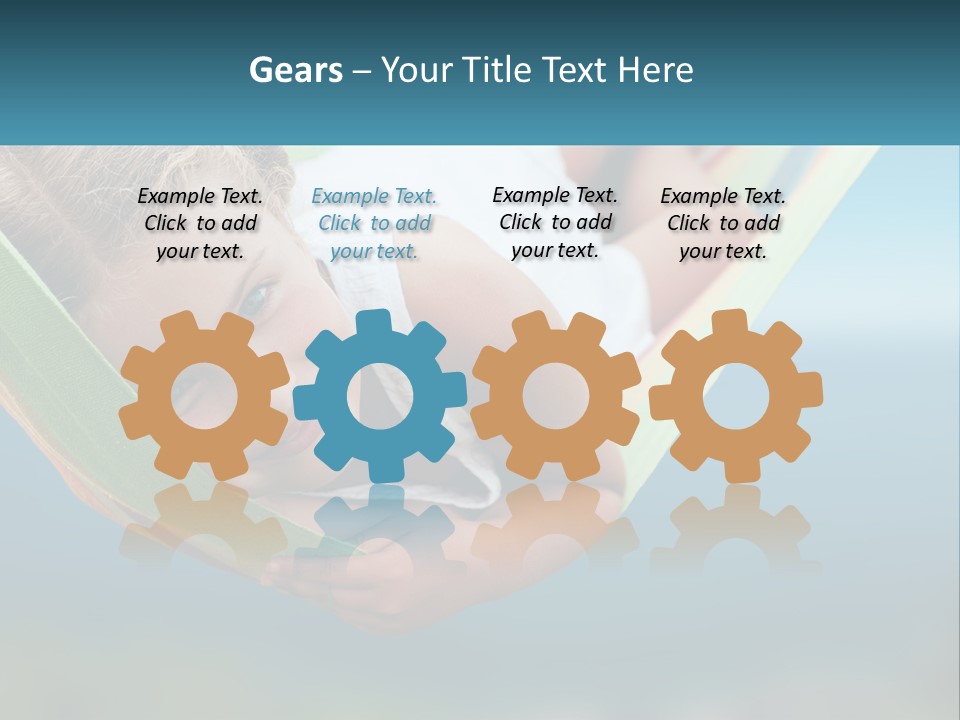 A Little Girl Laying In A Hammock On The Beach PowerPoint Template