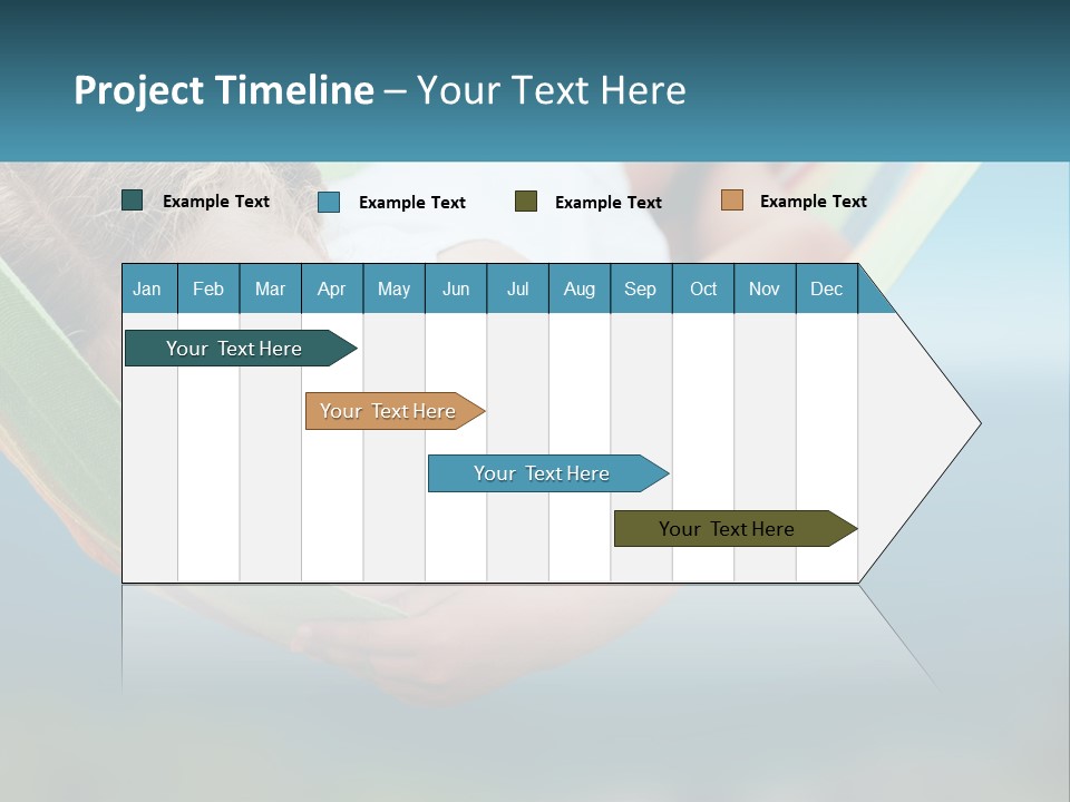 A Little Girl Laying In A Hammock On The Beach PowerPoint Template