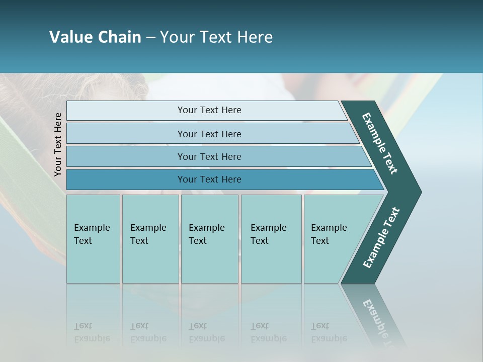 A Little Girl Laying In A Hammock On The Beach PowerPoint Template