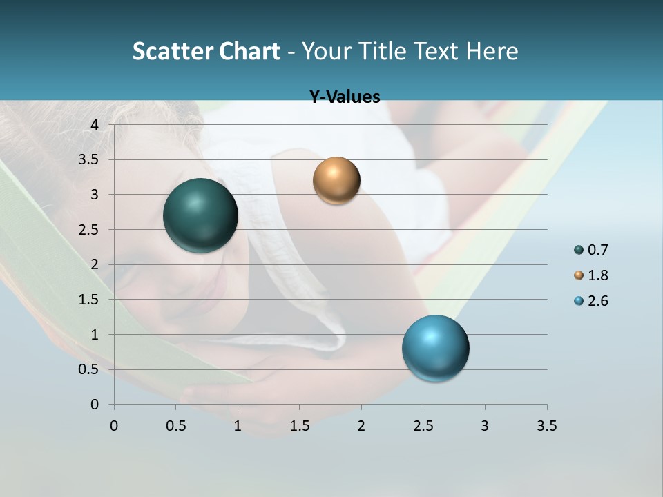 A Little Girl Laying In A Hammock On The Beach PowerPoint Template