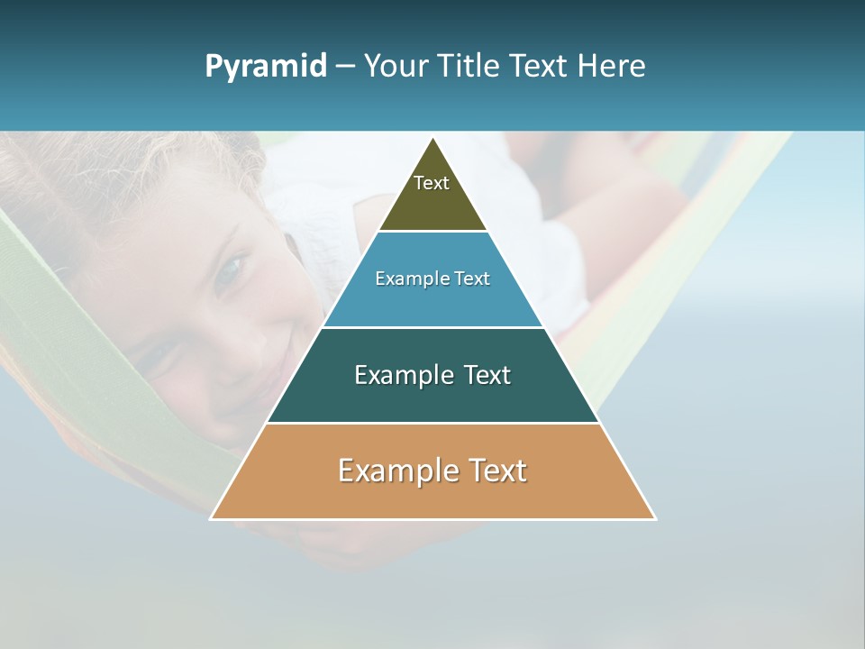 A Little Girl Laying In A Hammock On The Beach PowerPoint Template