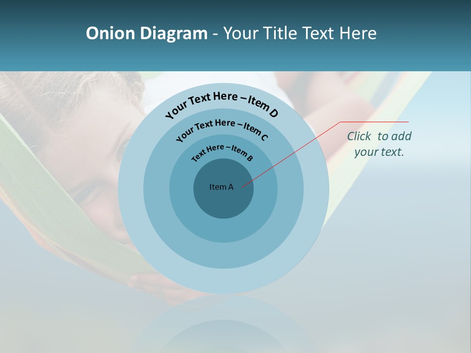 A Little Girl Laying In A Hammock On The Beach PowerPoint Template