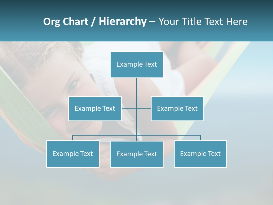 A Little Girl Laying In A Hammock On The Beach PowerPoint Template