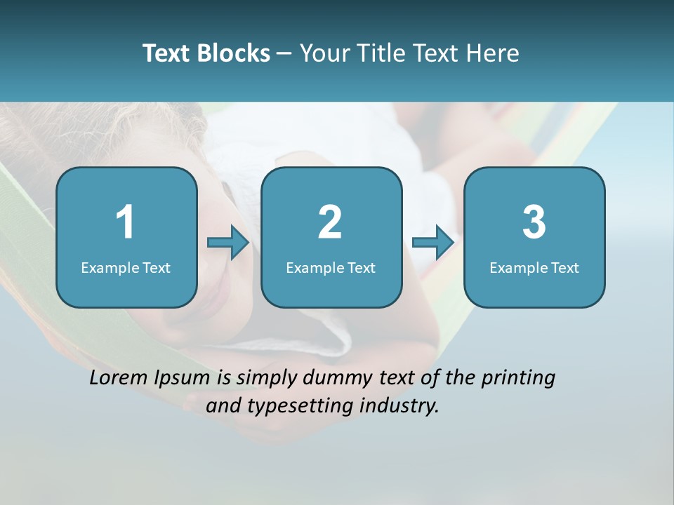 A Little Girl Laying In A Hammock On The Beach PowerPoint Template