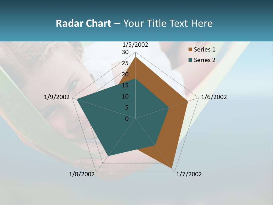 A Little Girl Laying In A Hammock On The Beach PowerPoint Template