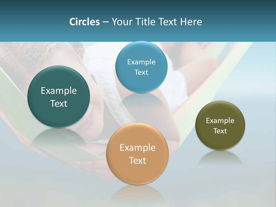 A Little Girl Laying In A Hammock On The Beach PowerPoint Template