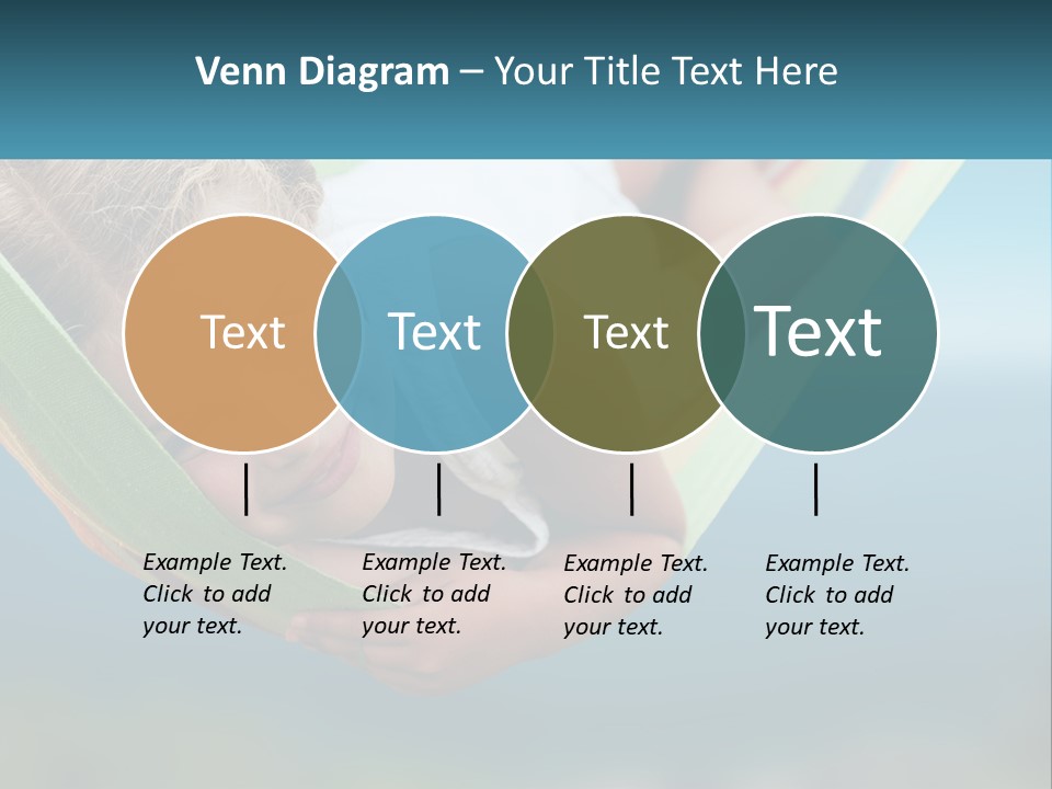 A Little Girl Laying In A Hammock On The Beach PowerPoint Template