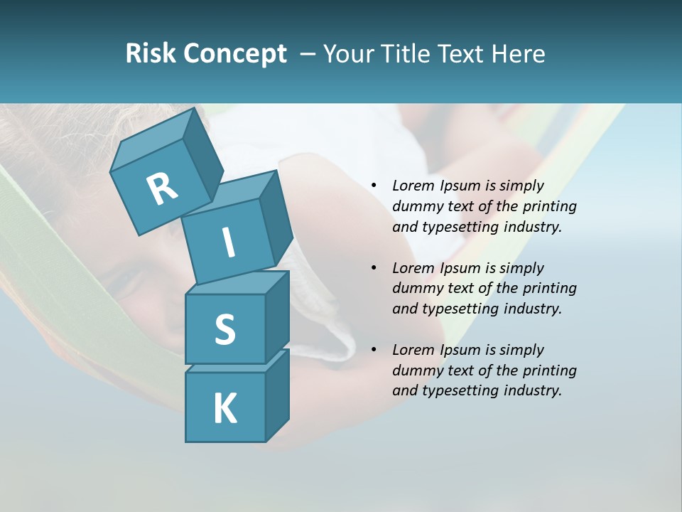 A Little Girl Laying In A Hammock On The Beach PowerPoint Template