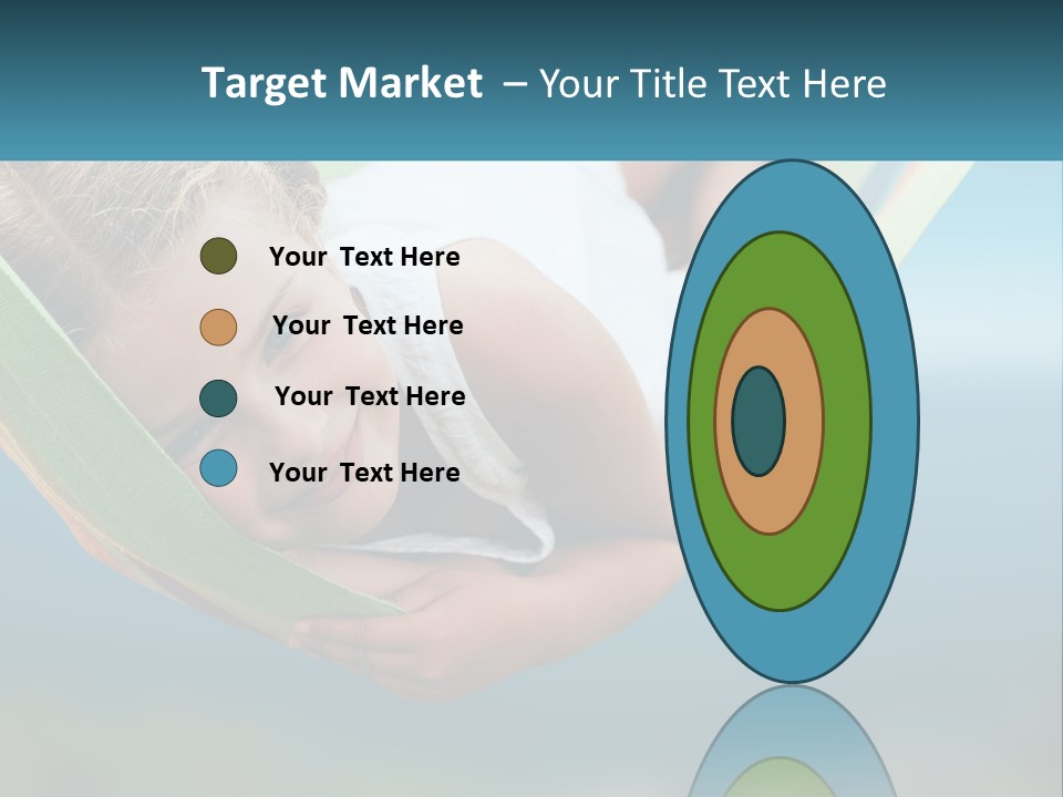 A Little Girl Laying In A Hammock On The Beach PowerPoint Template