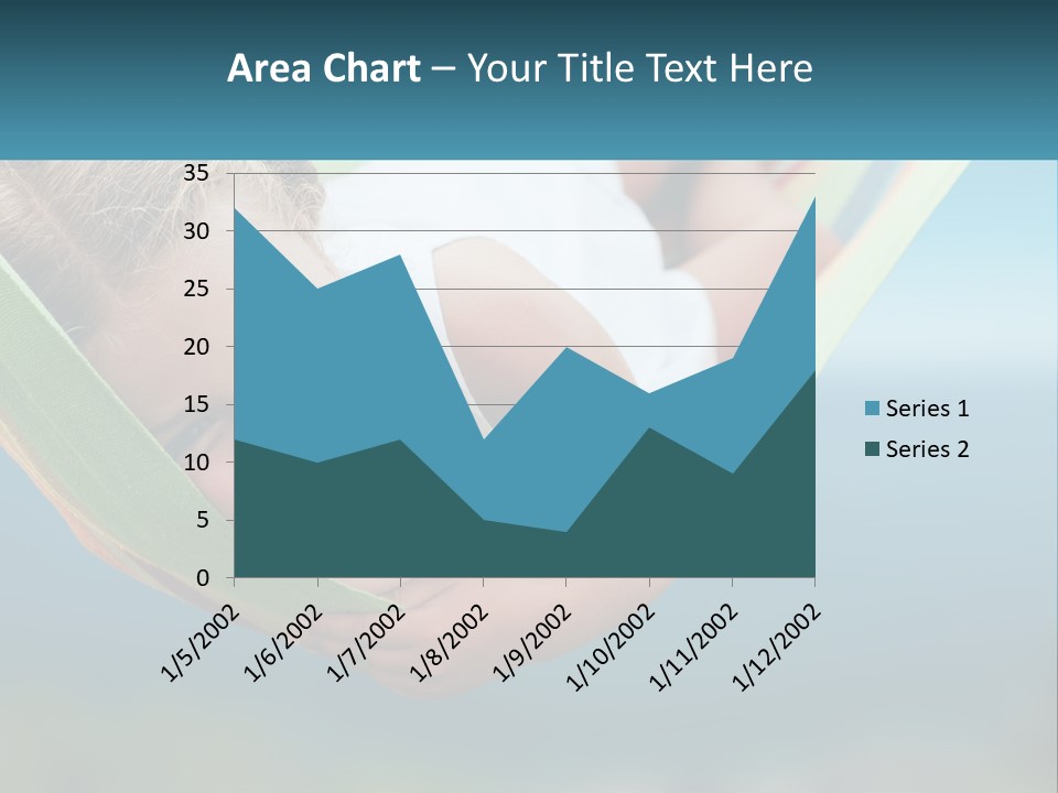 A Little Girl Laying In A Hammock On The Beach PowerPoint Template