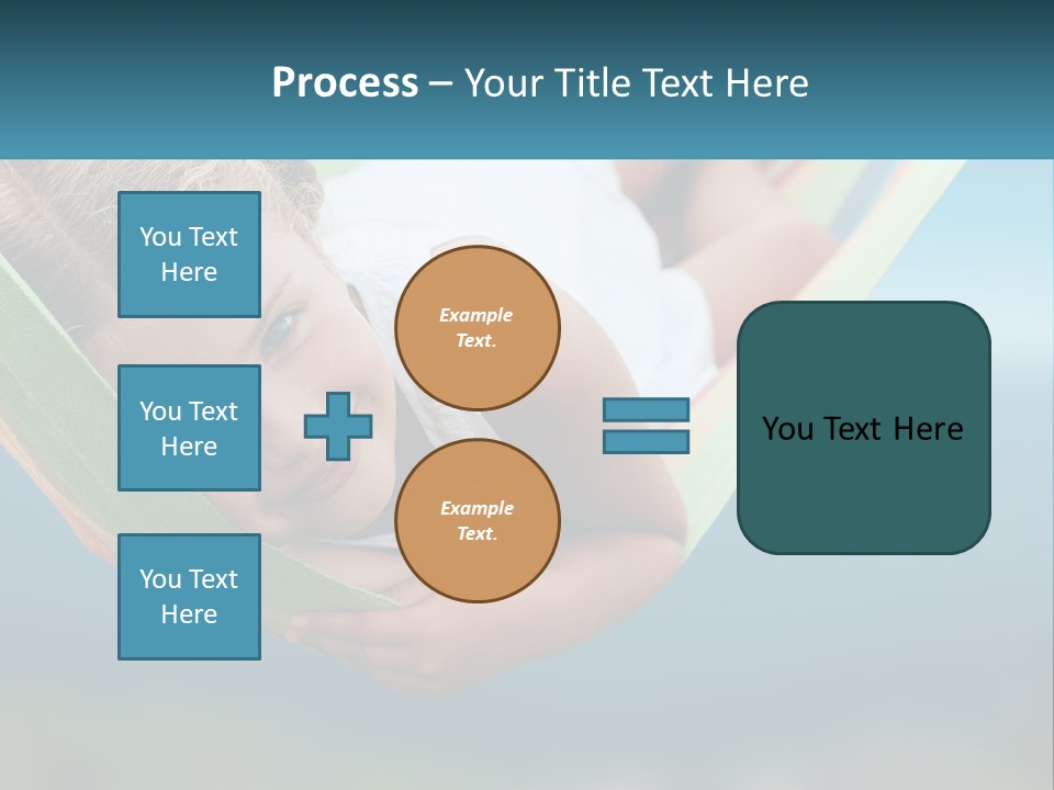 A Little Girl Laying In A Hammock On The Beach PowerPoint Template