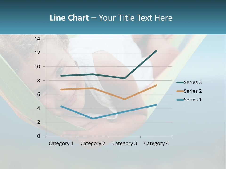 A Little Girl Laying In A Hammock On The Beach PowerPoint Template