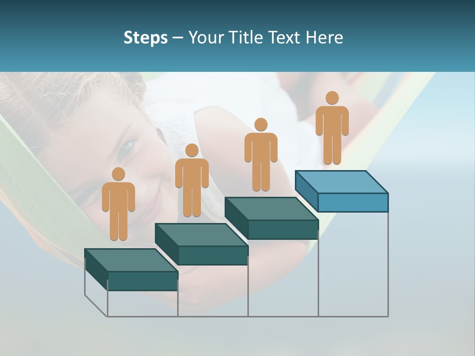 A Little Girl Laying In A Hammock On The Beach PowerPoint Template