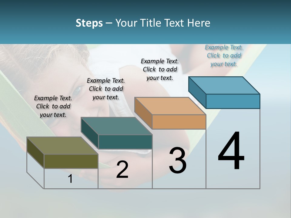 A Little Girl Laying In A Hammock On The Beach PowerPoint Template