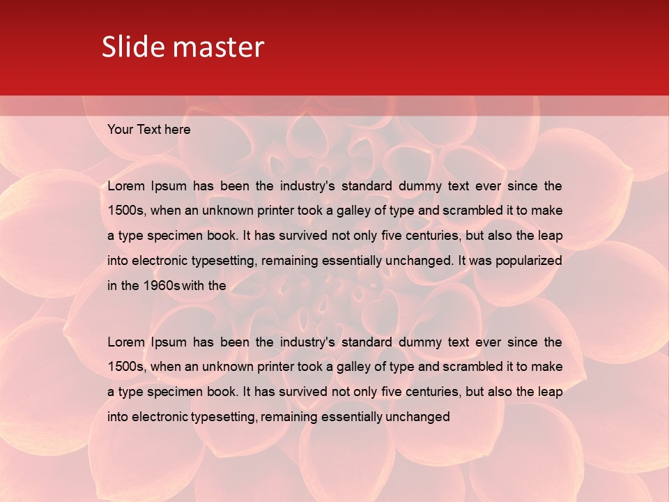 A Red And Yellow Flower Powerpoint Presentation PowerPoint Template