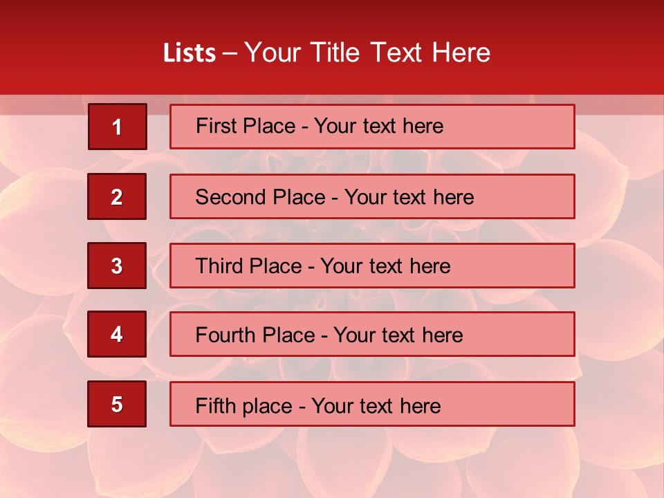 A Red And Yellow Flower Powerpoint Presentation PowerPoint Template