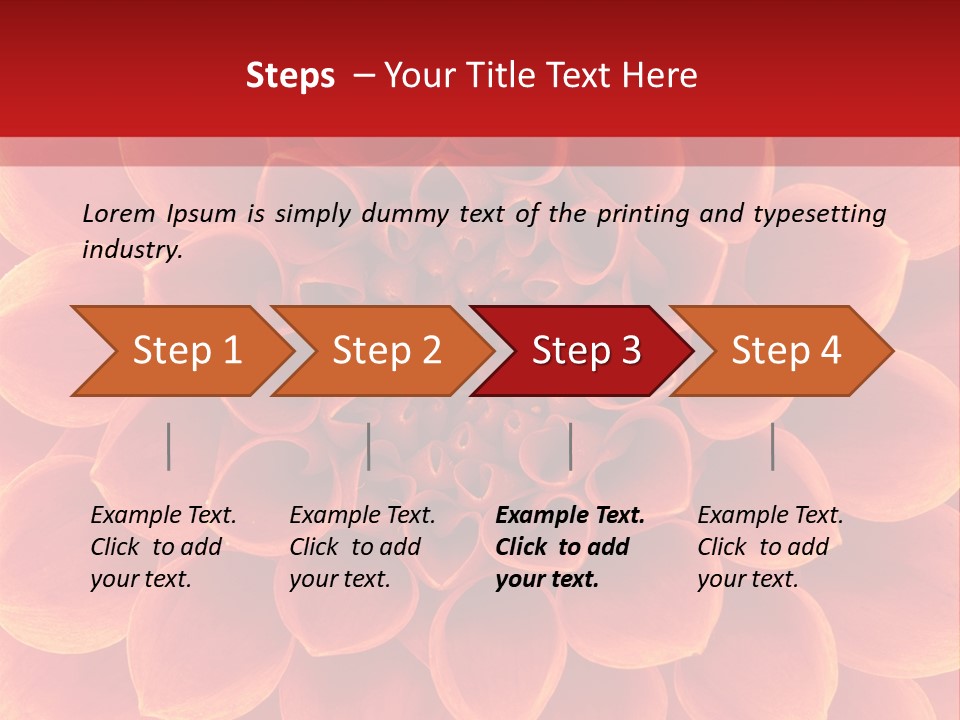 A Red And Yellow Flower Powerpoint Presentation PowerPoint Template