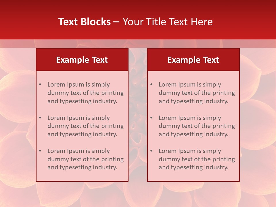 A Red And Yellow Flower Powerpoint Presentation PowerPoint Template