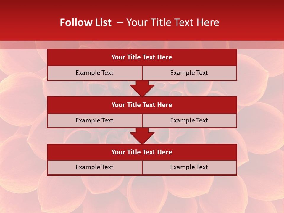 A Red And Yellow Flower Powerpoint Presentation PowerPoint Template