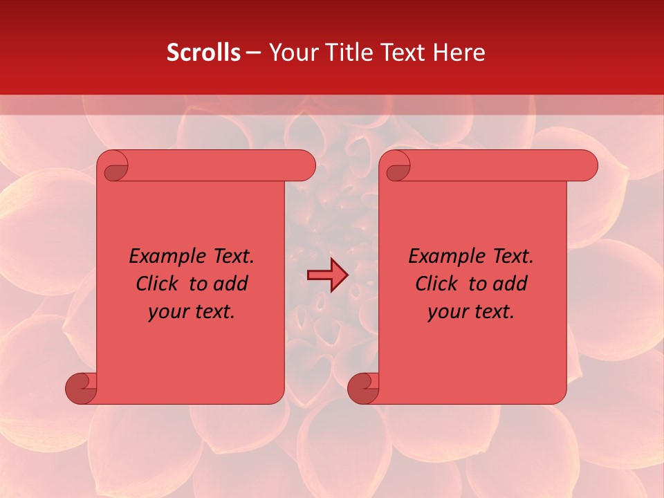A Red And Yellow Flower Powerpoint Presentation PowerPoint Template