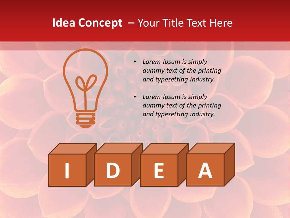 A Red And Yellow Flower Powerpoint Presentation PowerPoint Template