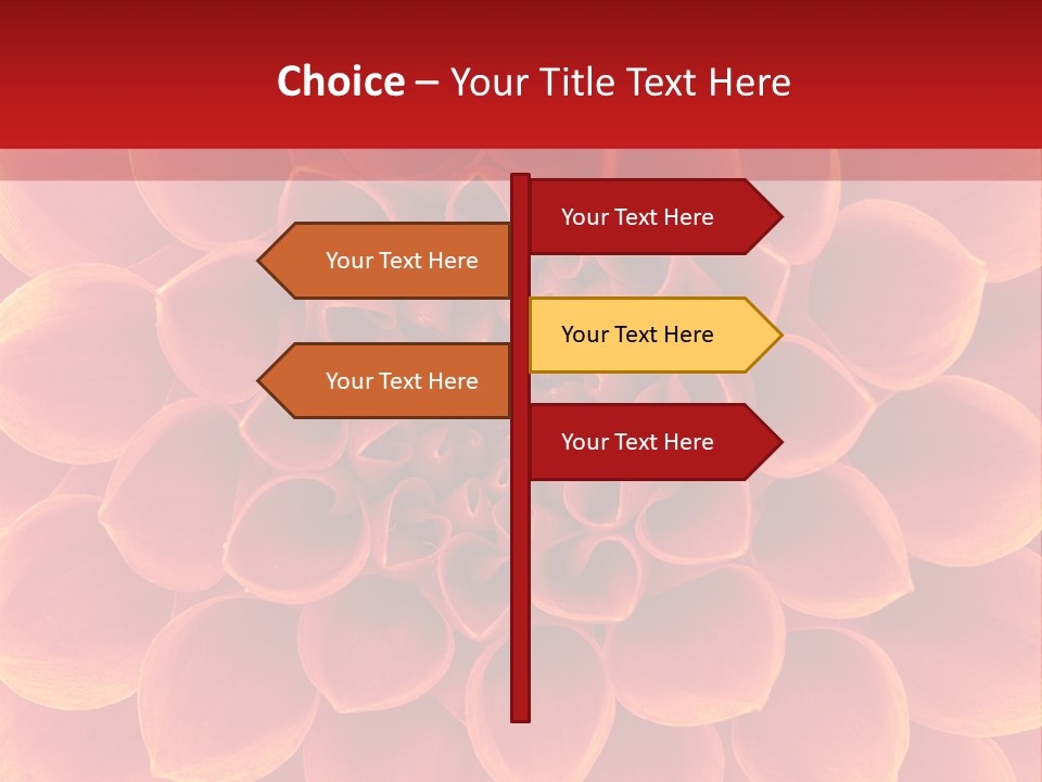 A Red And Yellow Flower Powerpoint Presentation PowerPoint Template