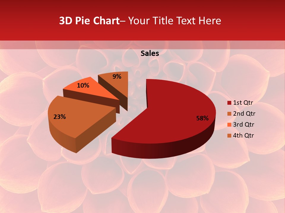 A Red And Yellow Flower Powerpoint Presentation PowerPoint Template