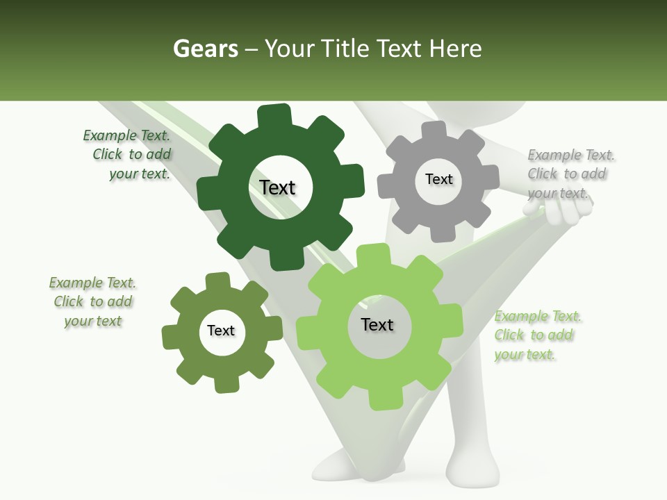 A Person Holding A Green Check Mark In Front Of A White Background PowerPoint Template