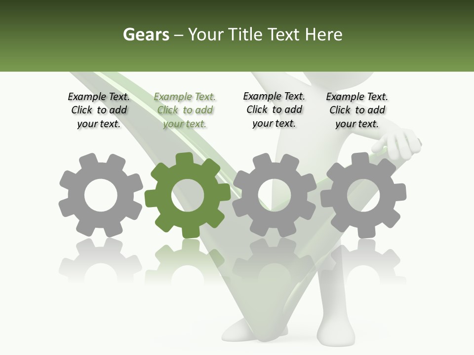 A Person Holding A Green Check Mark In Front Of A White Background PowerPoint Template