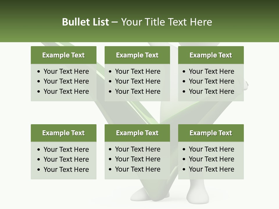 A Person Holding A Green Check Mark In Front Of A White Background PowerPoint Template