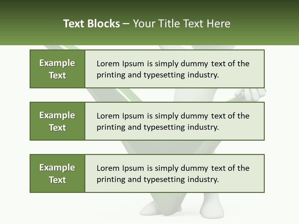 A Person Holding A Green Check Mark In Front Of A White Background PowerPoint Template