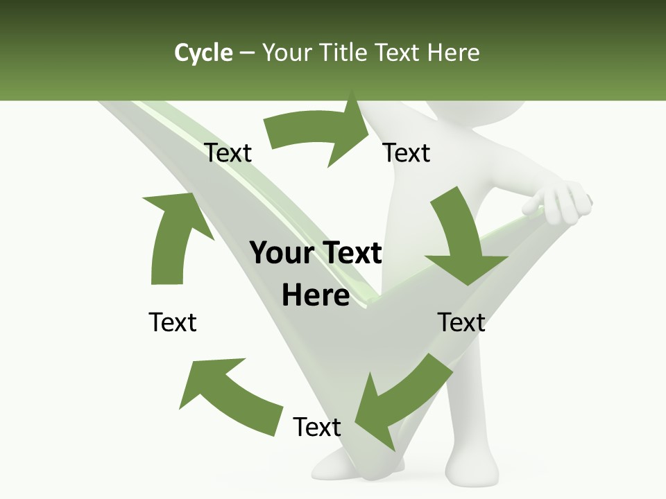 A Person Holding A Green Check Mark In Front Of A White Background PowerPoint Template