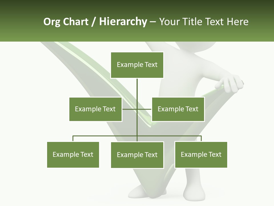 A Person Holding A Green Check Mark In Front Of A White Background PowerPoint Template