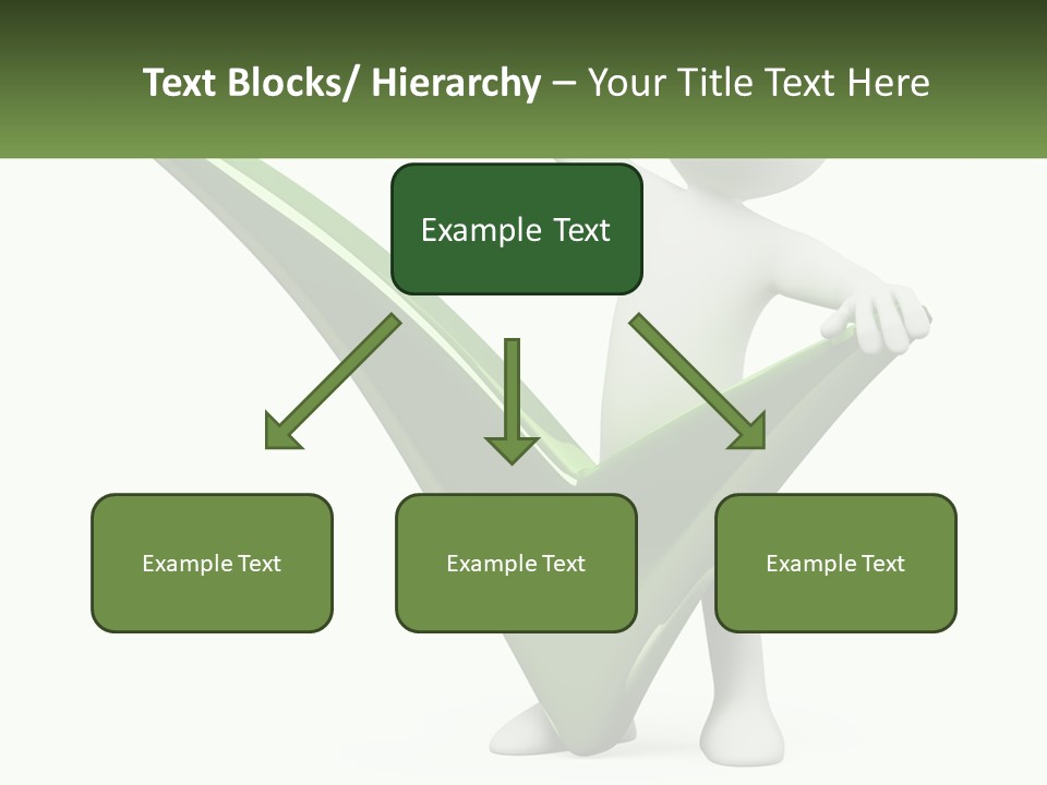 A Person Holding A Green Check Mark In Front Of A White Background PowerPoint Template