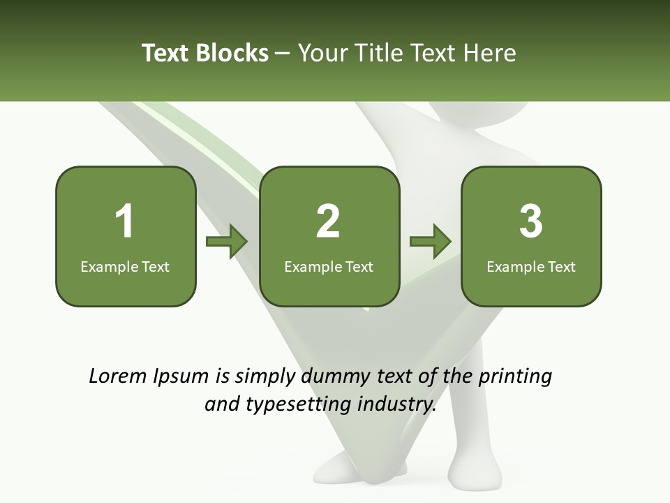 A Person Holding A Green Check Mark In Front Of A White Background PowerPoint Template
