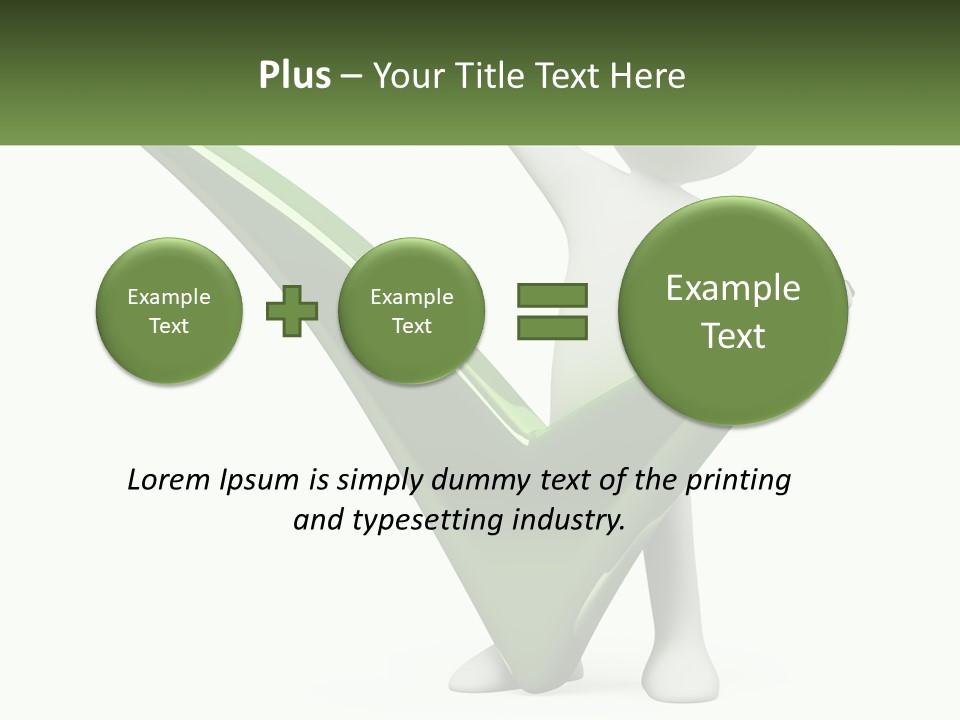 A Person Holding A Green Check Mark In Front Of A White Background PowerPoint Template