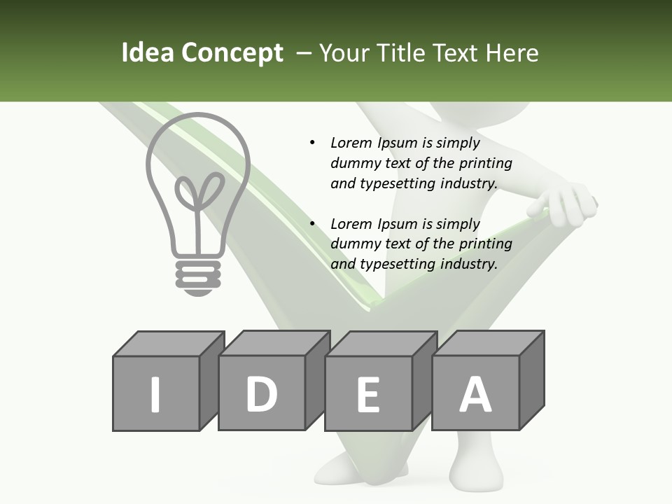 A Person Holding A Green Check Mark In Front Of A White Background PowerPoint Template