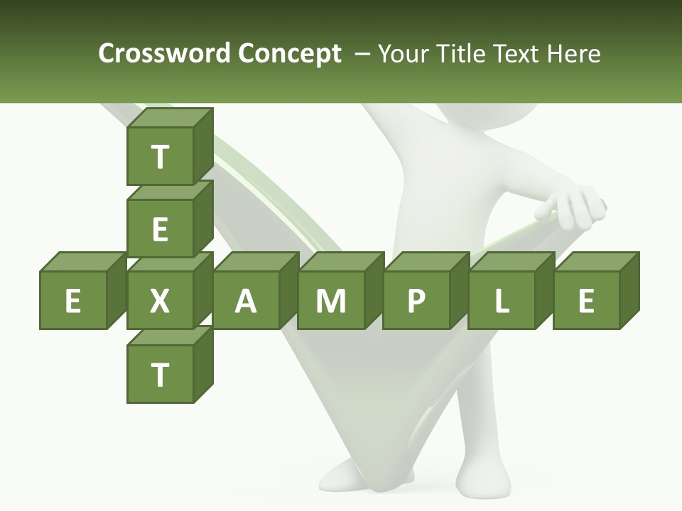 A Person Holding A Green Check Mark In Front Of A White Background PowerPoint Template