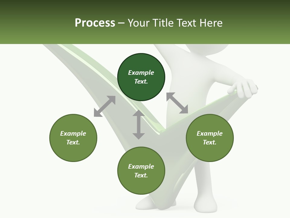 A Person Holding A Green Check Mark In Front Of A White Background PowerPoint Template