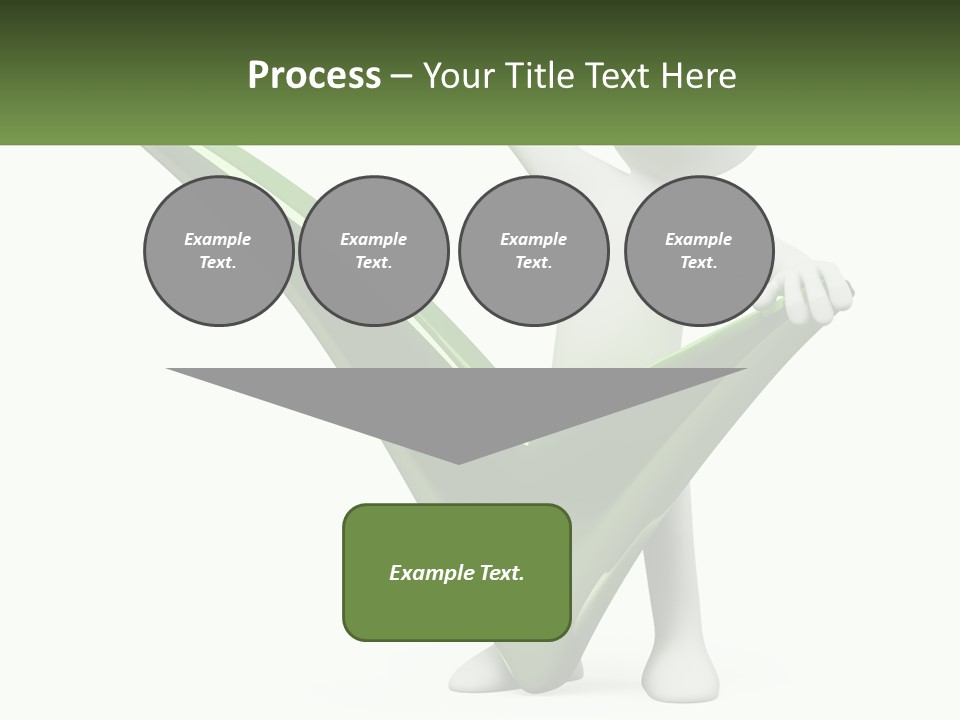 A Person Holding A Green Check Mark In Front Of A White Background PowerPoint Template