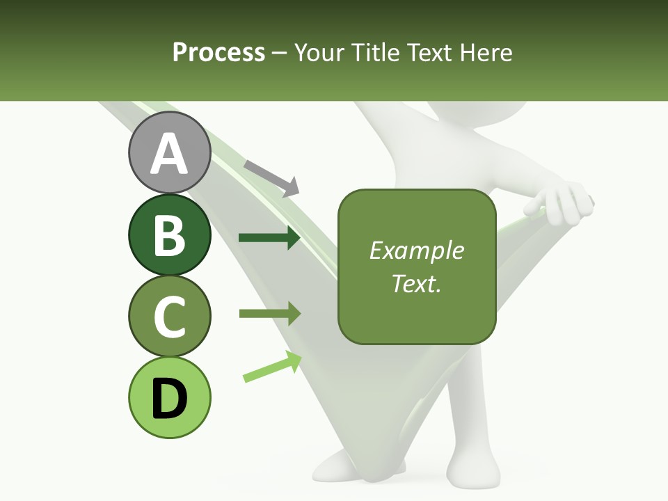 A Person Holding A Green Check Mark In Front Of A White Background PowerPoint Template