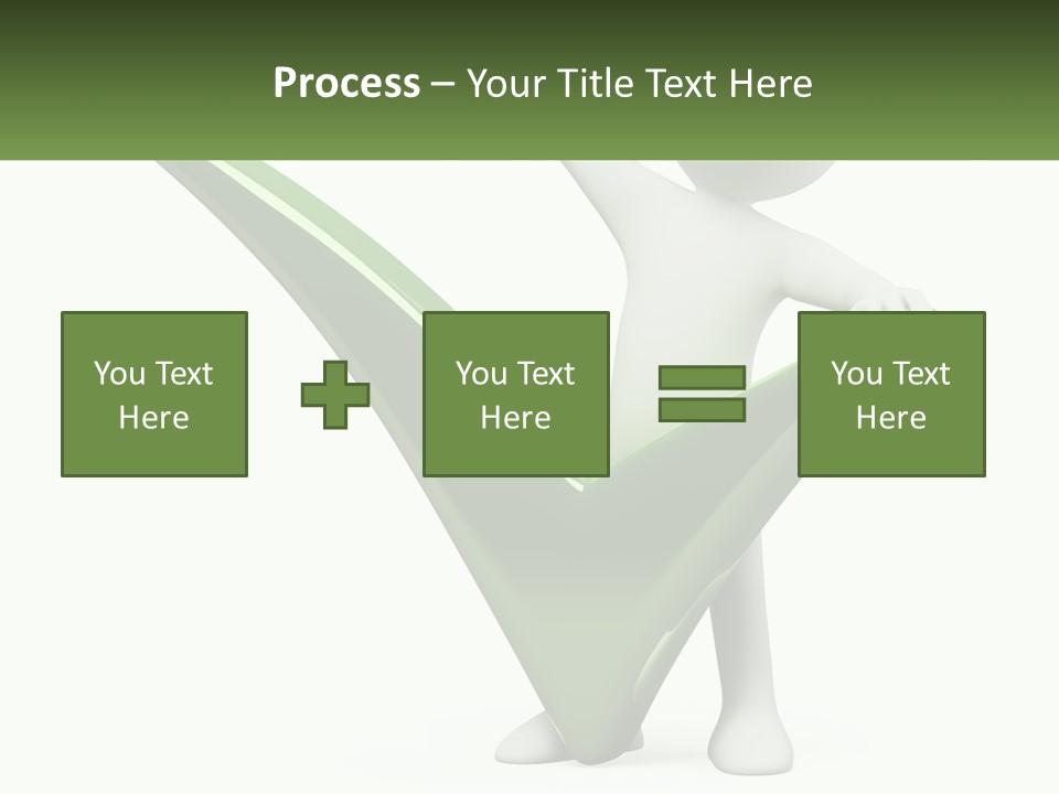 A Person Holding A Green Check Mark In Front Of A White Background PowerPoint Template